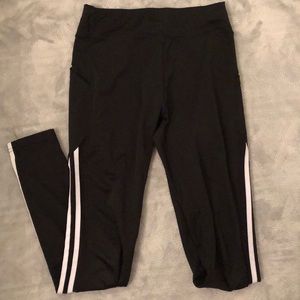 Black Leggings with white and mesh detailing